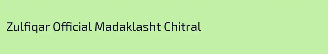 Zulfiqar Official Madaklasht Chitral